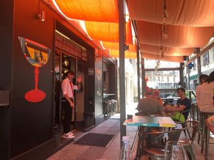 Outdoor terrace at Caffè degli Artisti in Alessandria