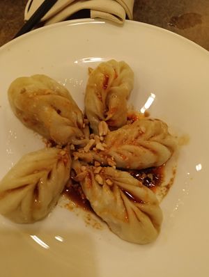 "spicy" dumplings (not spicy) at Chen Lon in Turin