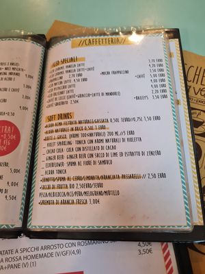 Menu at Zucchero a Velo in Ancona