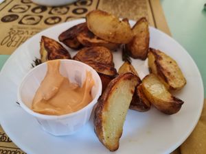 Baked potatoes at Zucchero a Velo in Ancona