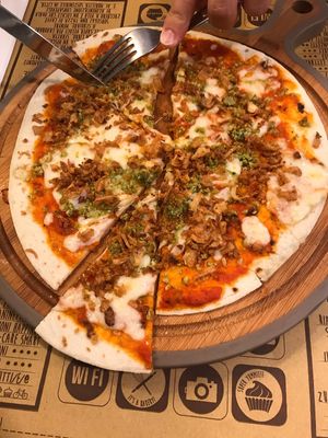 piada-pizza at Zucchero a Velo in Ancona