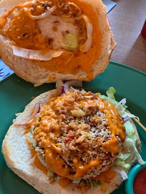 Vegan burger  at Sausalitos in Stuttgart