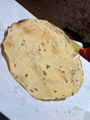 Roasted popadom   at Vedic in Hyde