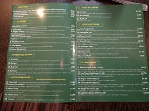 Menu at Vedic in Hyde