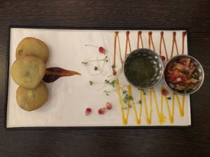 Pea patties  at Vedic in Hyde