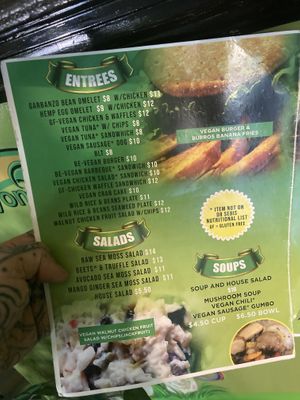 Menu2  at Beyond Vegan Cell Food in Portsmouth