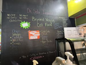 Another menu?  at Beyond Vegan Cell Food in Portsmouth