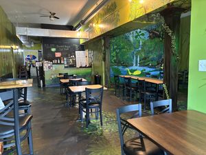 The photo looks much brighter than it was in person.  at Beyond Vegan Cell Food in Portsmouth