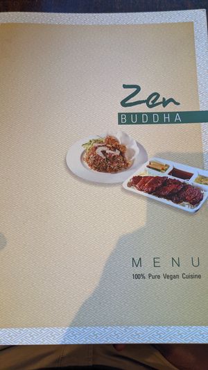 Menu at Zen Buddha in North West London