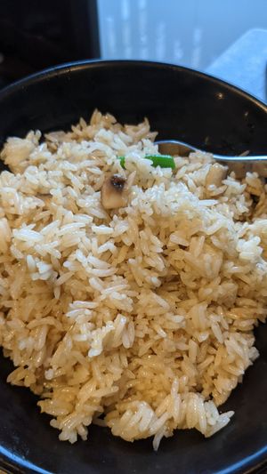 Mushroom fried rice at Zen Buddha in North West London