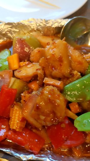 Spicy Szechuan Veggie Chick'n at Zen Buddha in North West London