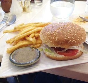fish burger and chips at Zen Buddha in North West London
