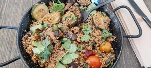 Bulgur with veggies at Roots in Torres Vedras