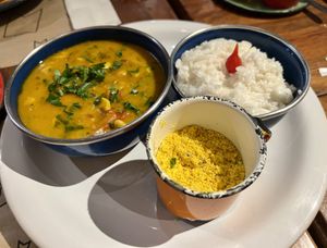 Bobó with coconut rice  at Cafe do Alto in Rio De Janeiro
