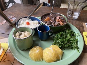 Feijoada for one    at Cafe do Alto in Rio De Janeiro
