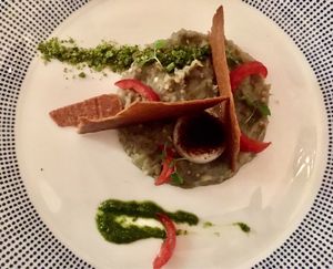 appetizer at Vanilla Black in London