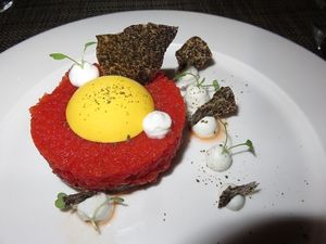 dinner at Vanilla Black in London