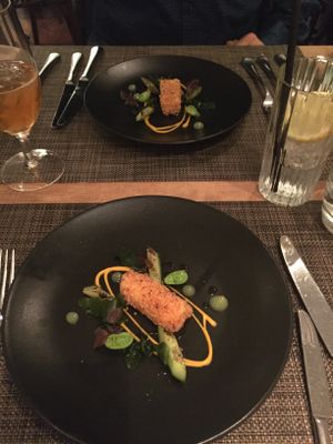 first course at Vanilla Black in London