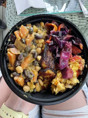 Vegan bowl  at Living Right Health Bar in Naugatuck