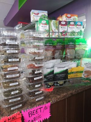 Teas and herbs at Living Right Health Bar in Naugatuck