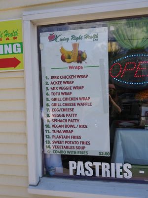 Wraps at Living Right Health Bar in Naugatuck