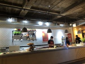 Inside at Brigade Pizzeria in Montreal