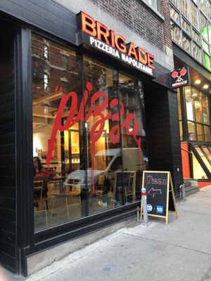 Outside at Brigade Pizzeria in Montreal