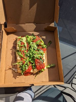 Detroit pizza at Brigade Pizzeria in Montreal