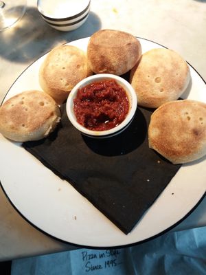 Dough balls with vegan pesto at Milano - Dawson St in Dublin