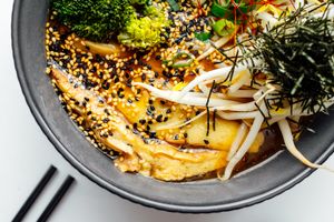 white miso chick'n ramen at I Like Ramen in Fortitude Valley