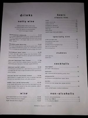 Drinks menu. August 2019 at I Like Ramen in Fortitude Valley