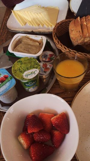 Our breakfast at Dvor Tacen in Smartno