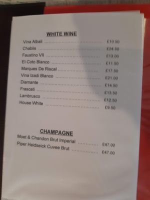 Menu at Kowloon Rest in 