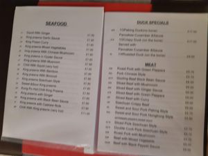Menu at Kowloon Rest in 