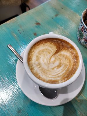 Cappuccino di soia at Verde Vegan in Livorno