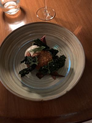 Starter with fried romanesca  at Bonboon in Amsterdam