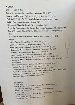 Wines and cocktails April 2024  at Bonboon in Amsterdam