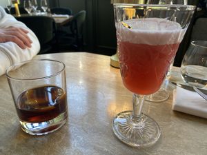 PX Old fashioned (tasty and strong) and Blumen blush (a bit too sweet, but slightly fresh)  at Bonboon in Amsterdam