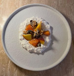 Dessert - posh rice pudding at Bonboon in Amsterdam