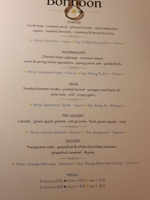 Menu - March 2025 at Bonboon in Amsterdam