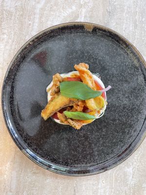 Ate the dessert too quickly but these were the other 3 delicious courses    at Bonboon in Amsterdam