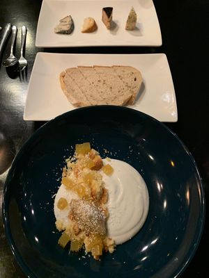 Cheese platter and coconut desserts!  at Bonboon in Amsterdam