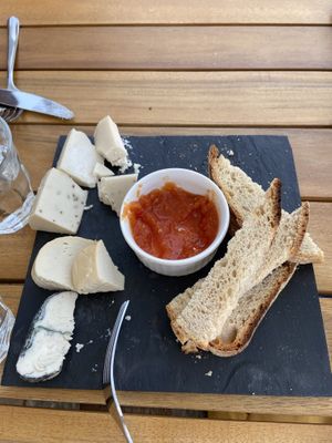 Vegan cheese plate  at Bonboon in Amsterdam