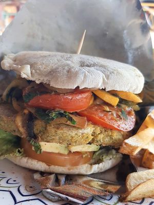 Hamburguesa at Namaste Vegan Food in Guatape