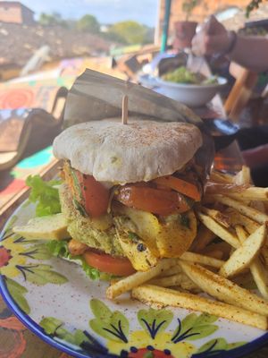 hamburguesa at Namaste Vegan Food in Guatape
