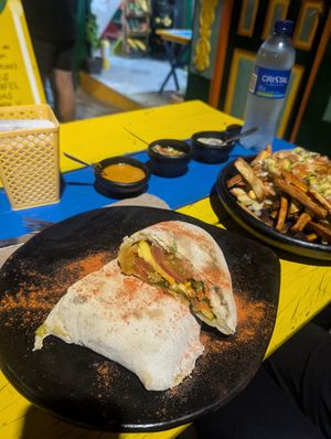 Empenadas at Namaste Vegan Food in Guatape