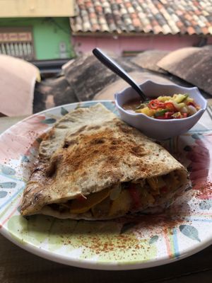 Num num num at Namaste Vegan Food in Guatape