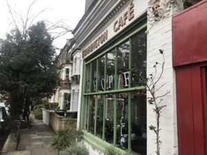 A grey day for warm cafe at Bonnington Cafe in South West London