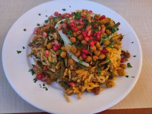 Persian spiced rice main at Bonnington Cafe in South West London