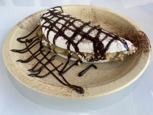 Banana crepe with chocolate and peanut butter   at Veggy Street in Henderson